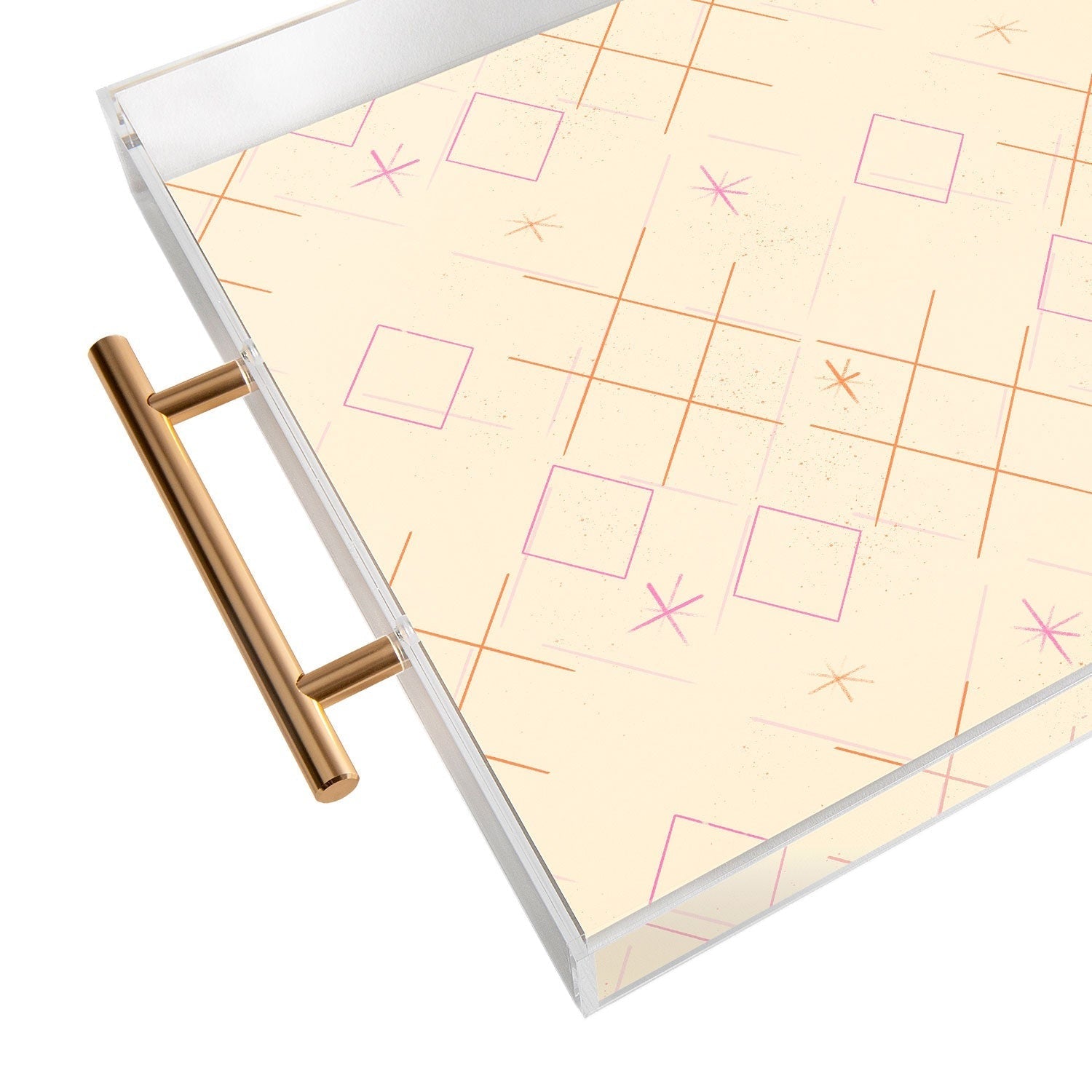 Little Om Starry Web cream Acrylic Tray
