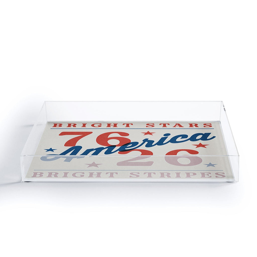 DENY Designs Bright Stars Bright Stripes Acrylic Tray