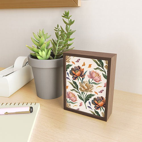 Marta Barragan Camarasa Hand Painted Peony Florals Framed Mini Art Print