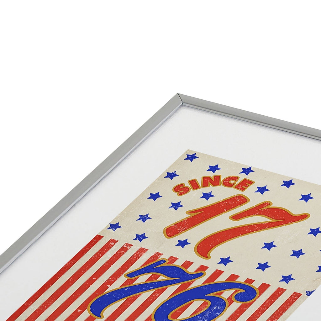 DENY Designs 1776 Stars Metal Framed Art Print