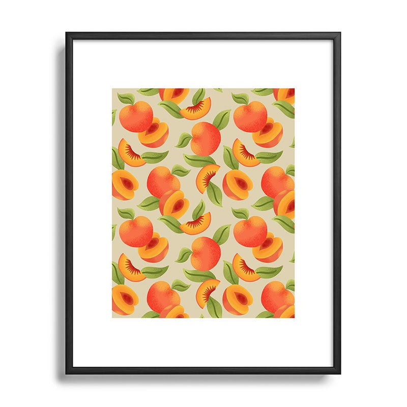 Jessica Molina Peach Pattern Metal Framed Art Print