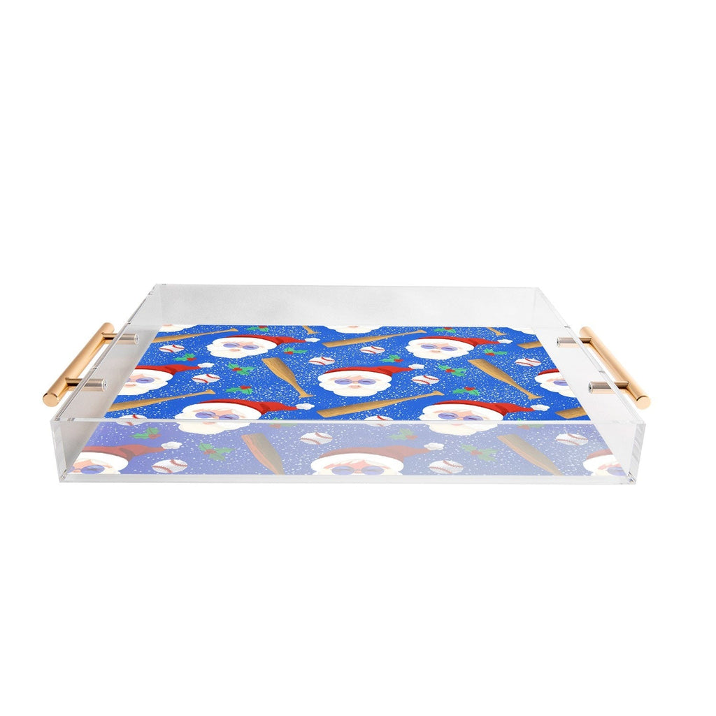 Design by Spark Sporty Baseball Santa Acrylic Tray
