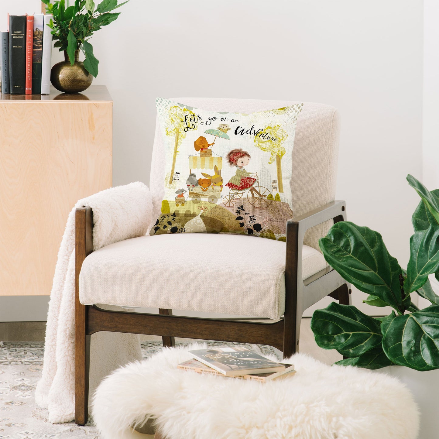Sabine Reinhart Go on an Adventure Throw Pillow