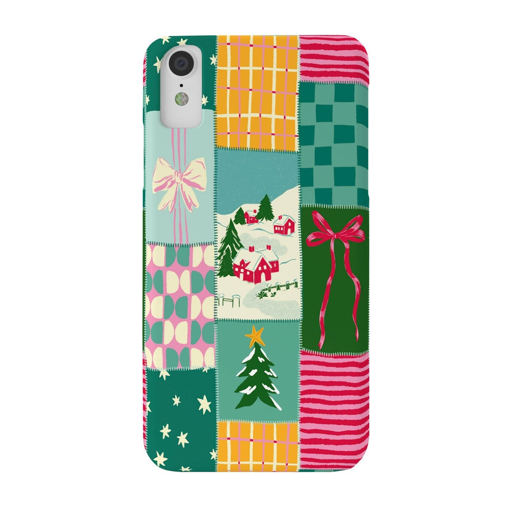 LouBruzzoni Cozy Christmas Patchwork Phone Case