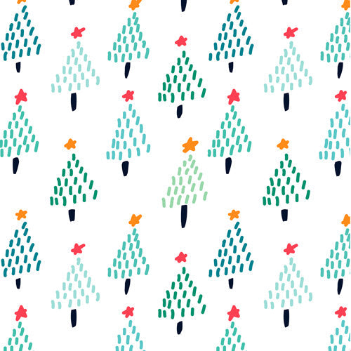 Sam Osborne Dotty Christmas Trees Polar Shower Curtain