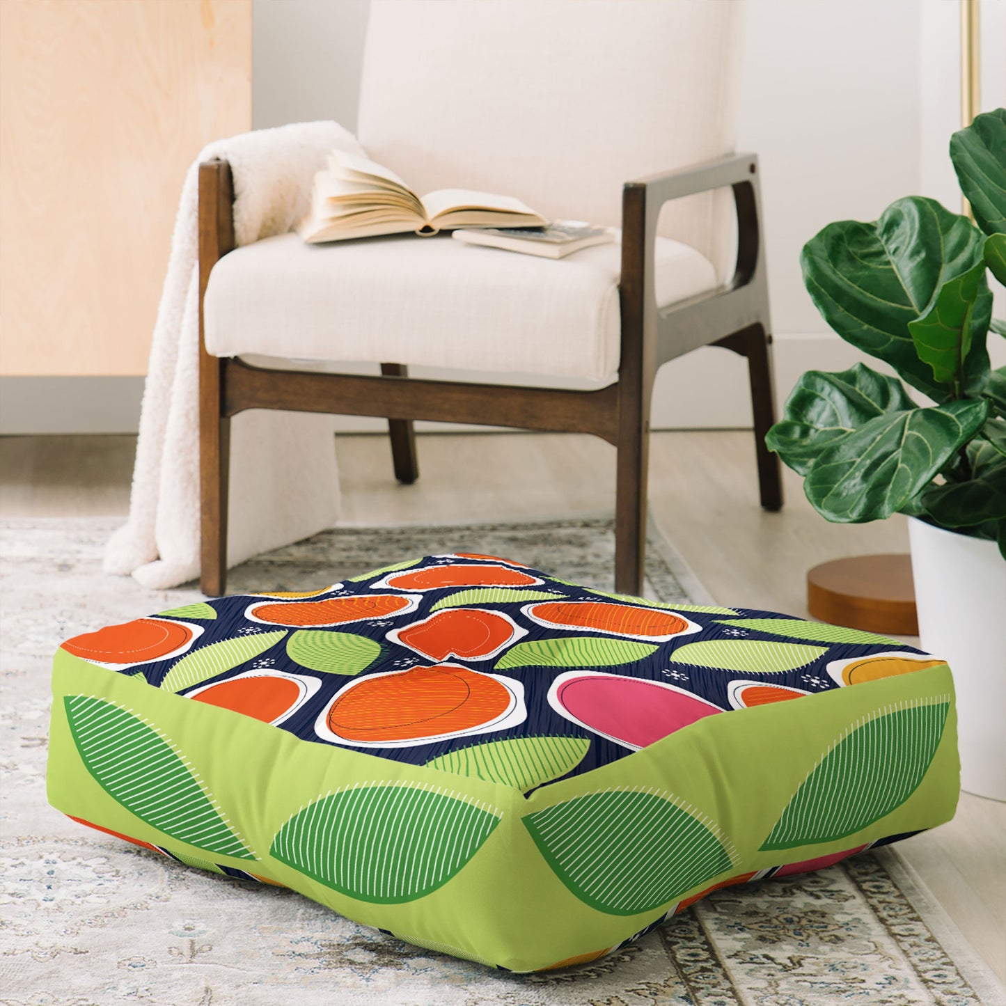 Sam Osborne Simple Blooms Floor Pillow Square