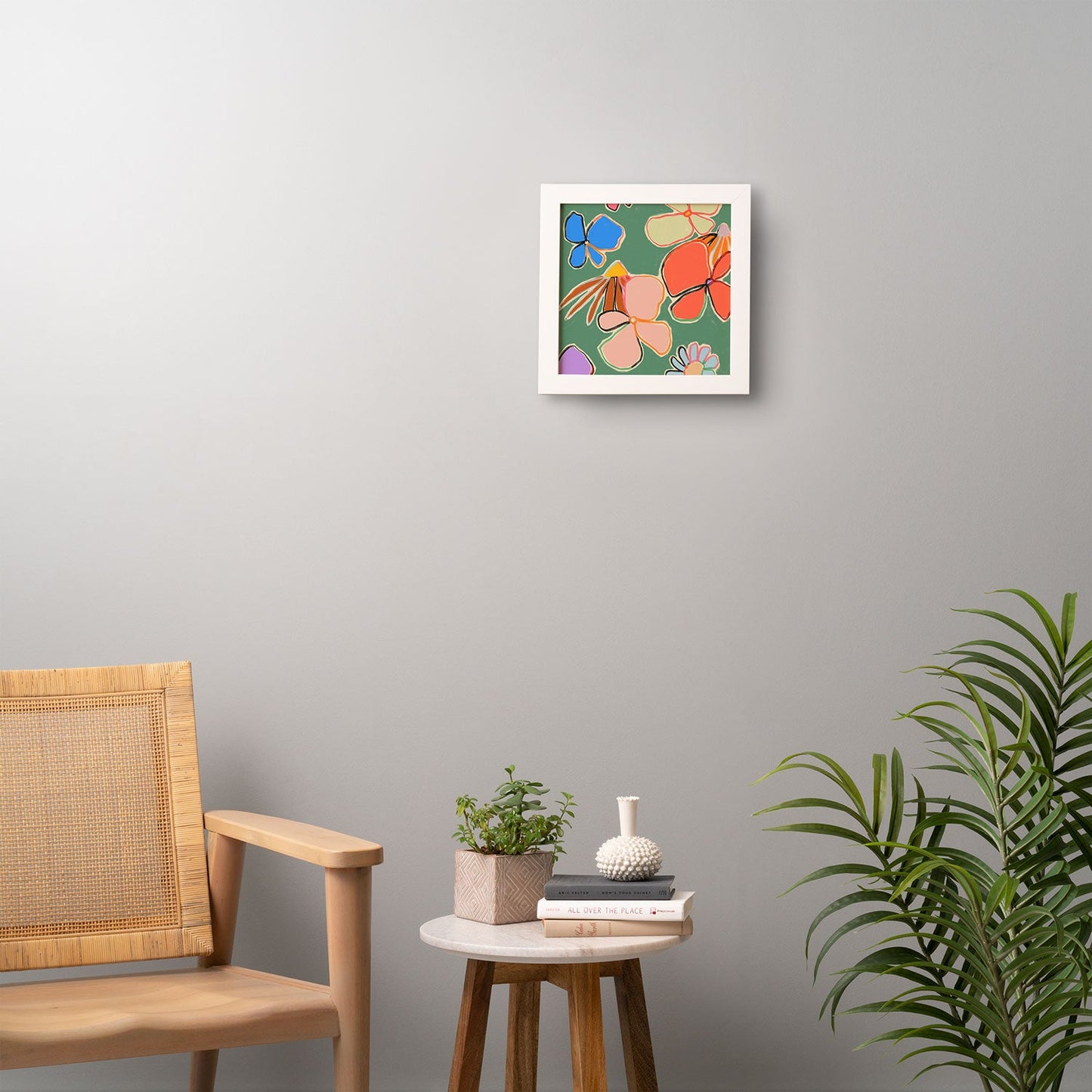 sandrapoliakov VINTAGE GARDEN GREEN Framed Wall Art