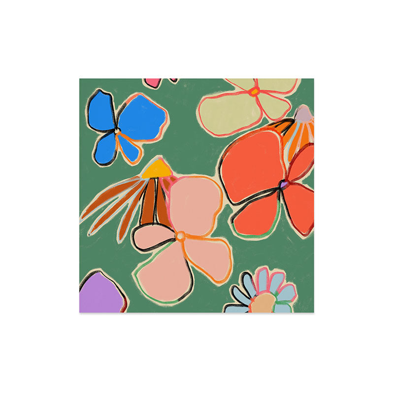 sandrapoliakov VINTAGE GARDEN GREEN Art Print
