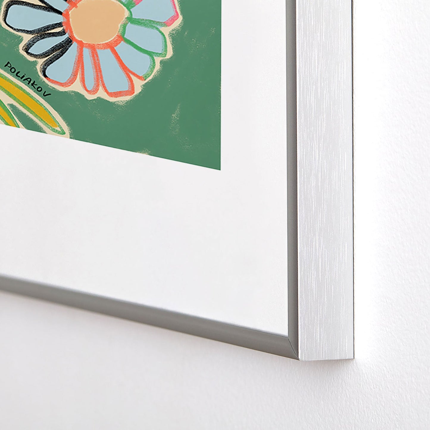 sandrapoliakov VINTAGE GARDEN GREEN Metal Framed Art Print