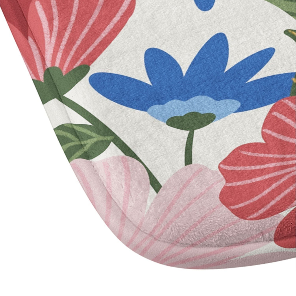 Design by Spark Wild Bloom Flowers Memory Foam Bath Mat