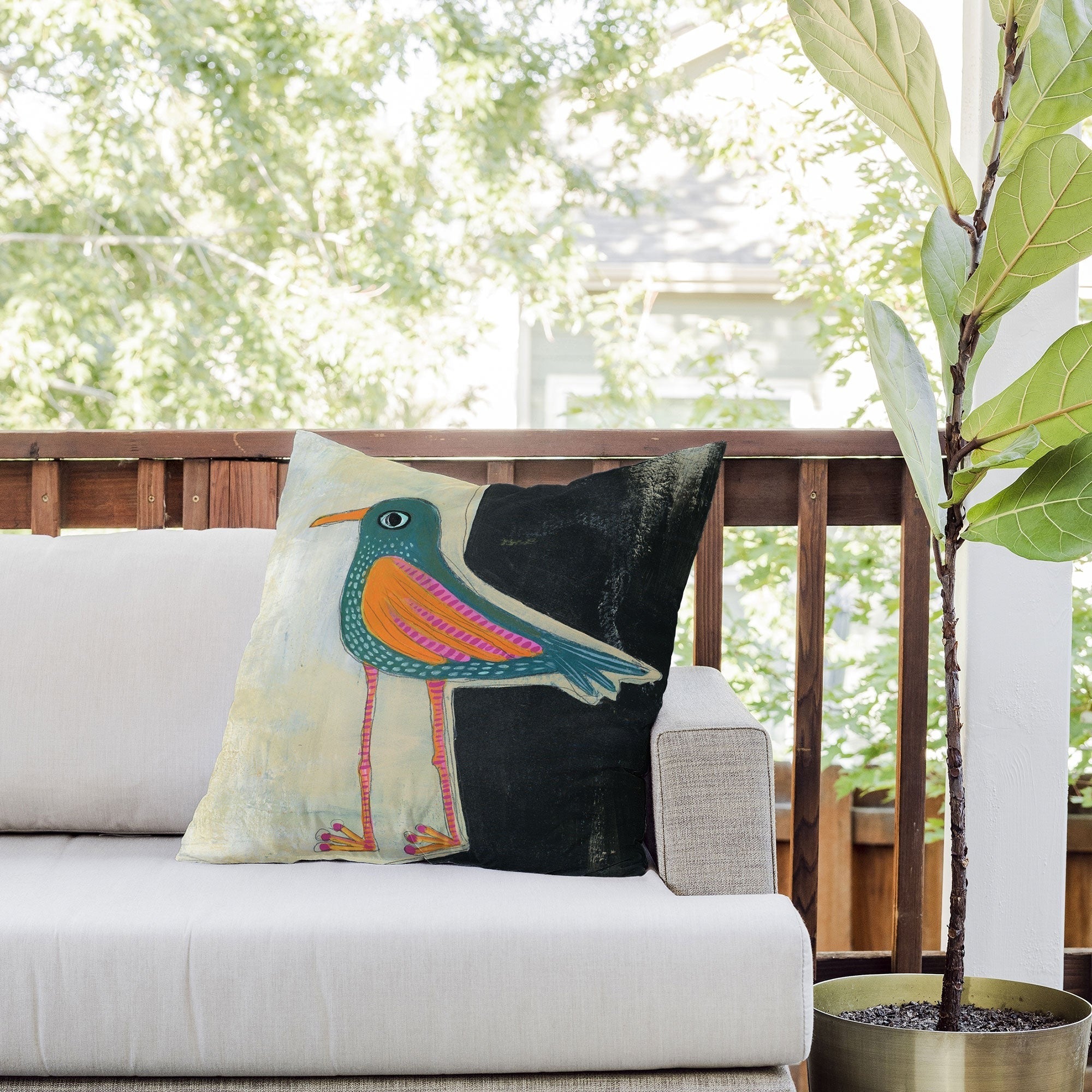 Sophia Buddenhagen On Patrol Outdoor Throw Pillow