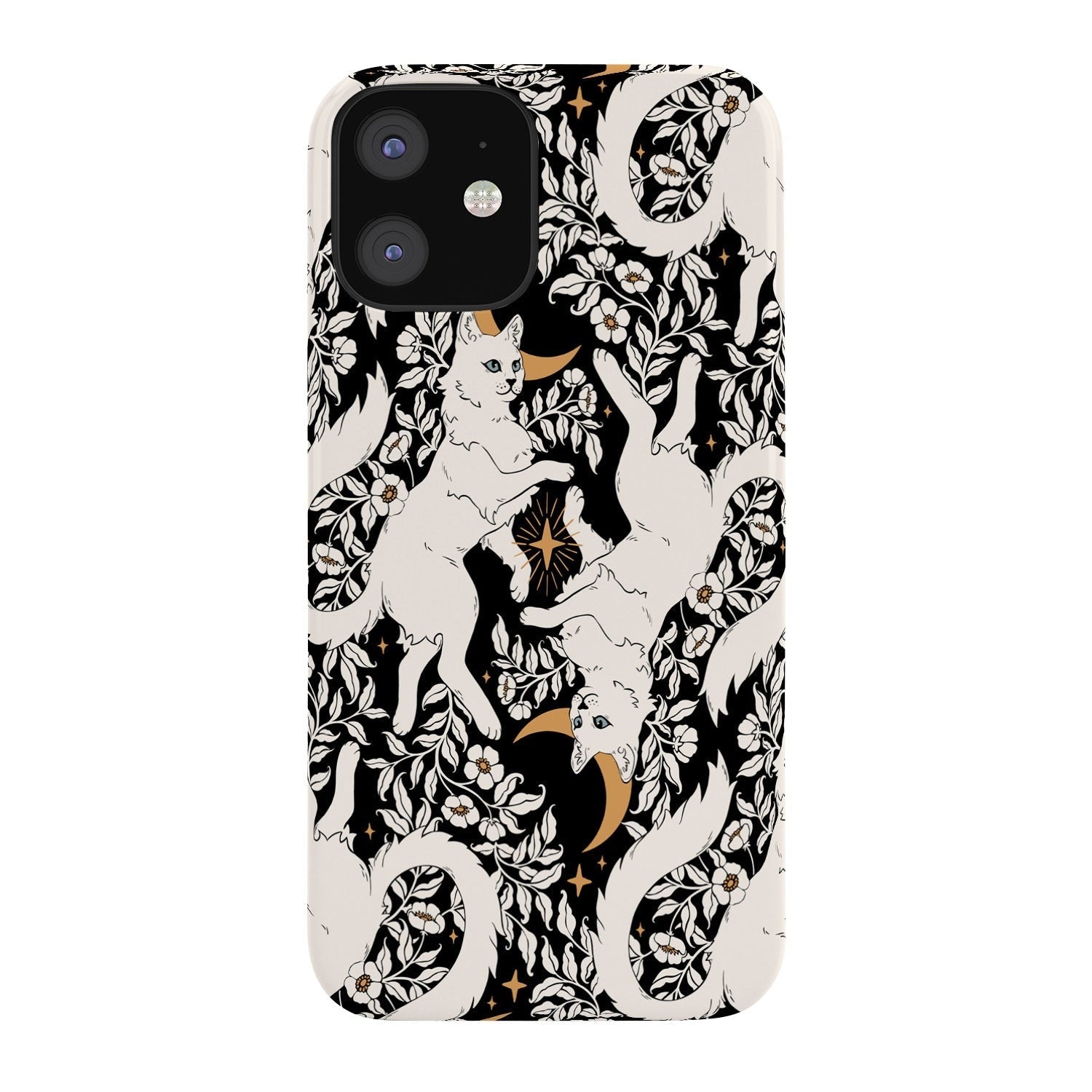 Avenie Celestial Cats Gold Phone Case