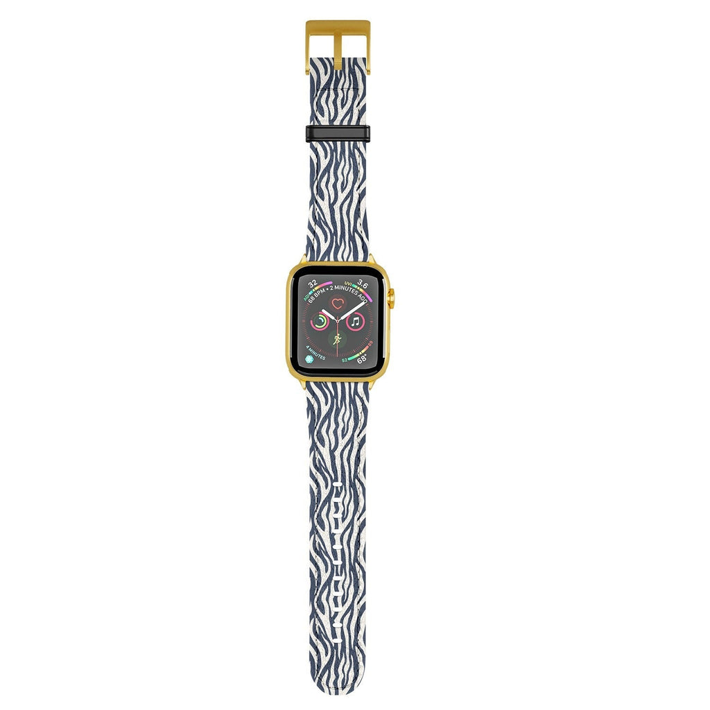 Avenie BR Navy Tiger Stripes Apple Watch Band