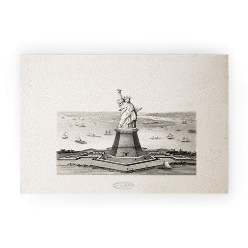 DENY Designs Vintage Lady Liberty Welcome Mat