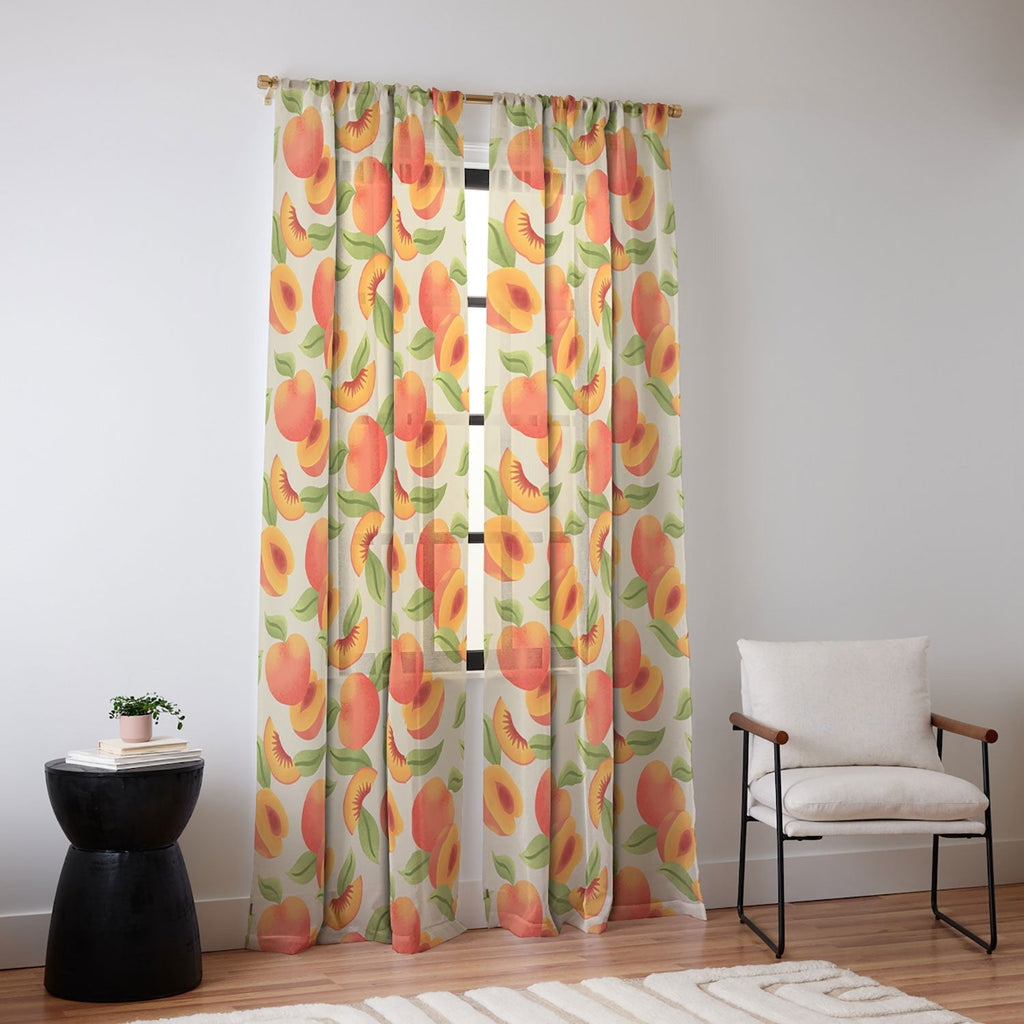 Jessica Molina Peach Pattern Sheer Non Repeat