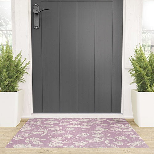Gabriela Fuente Martine Lilac Welcome Mat
