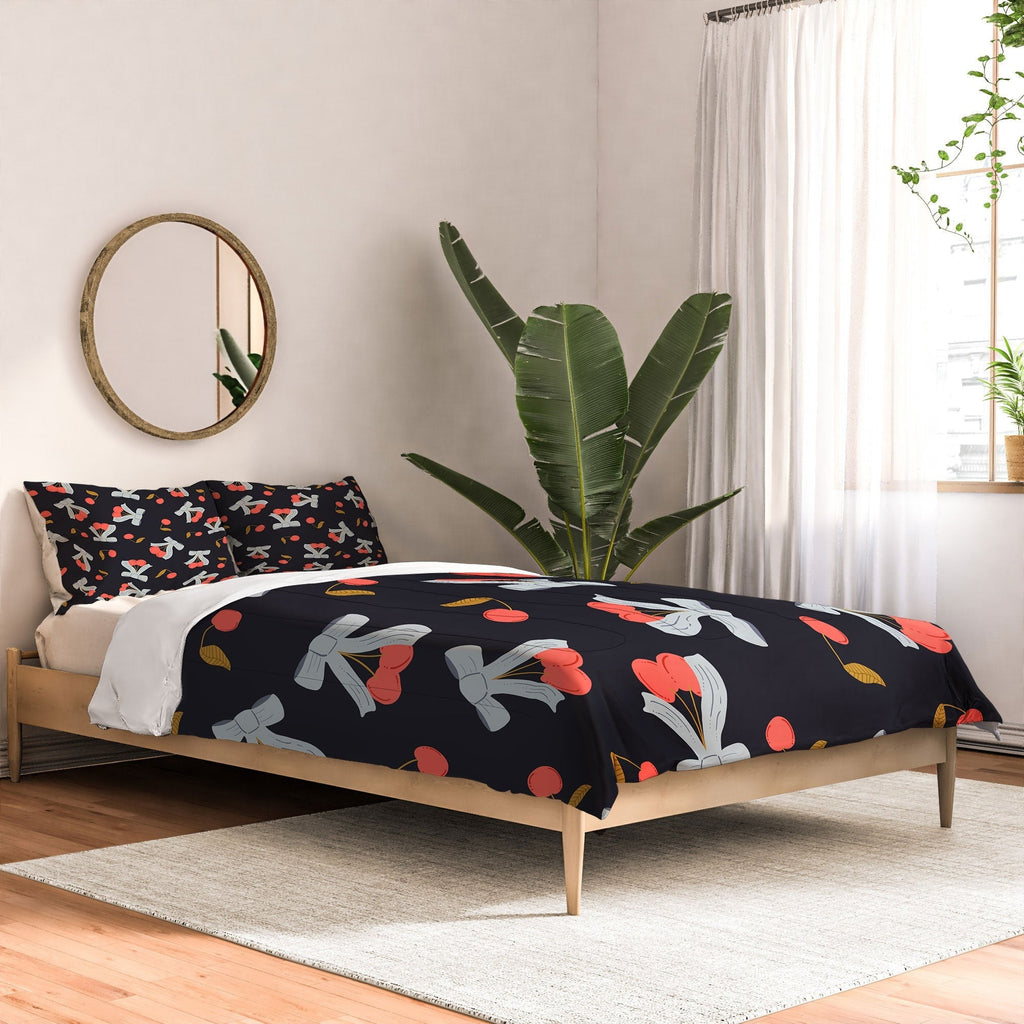 Jennifer Labre Cherries and Bows Comforter