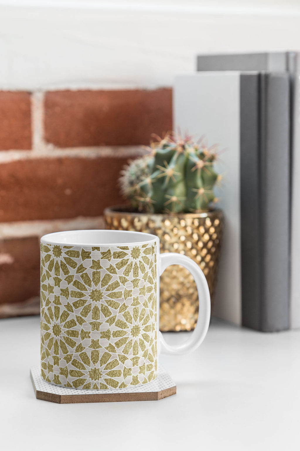 Schatzi Brown Hara Tiles Golden Coffee Mug
