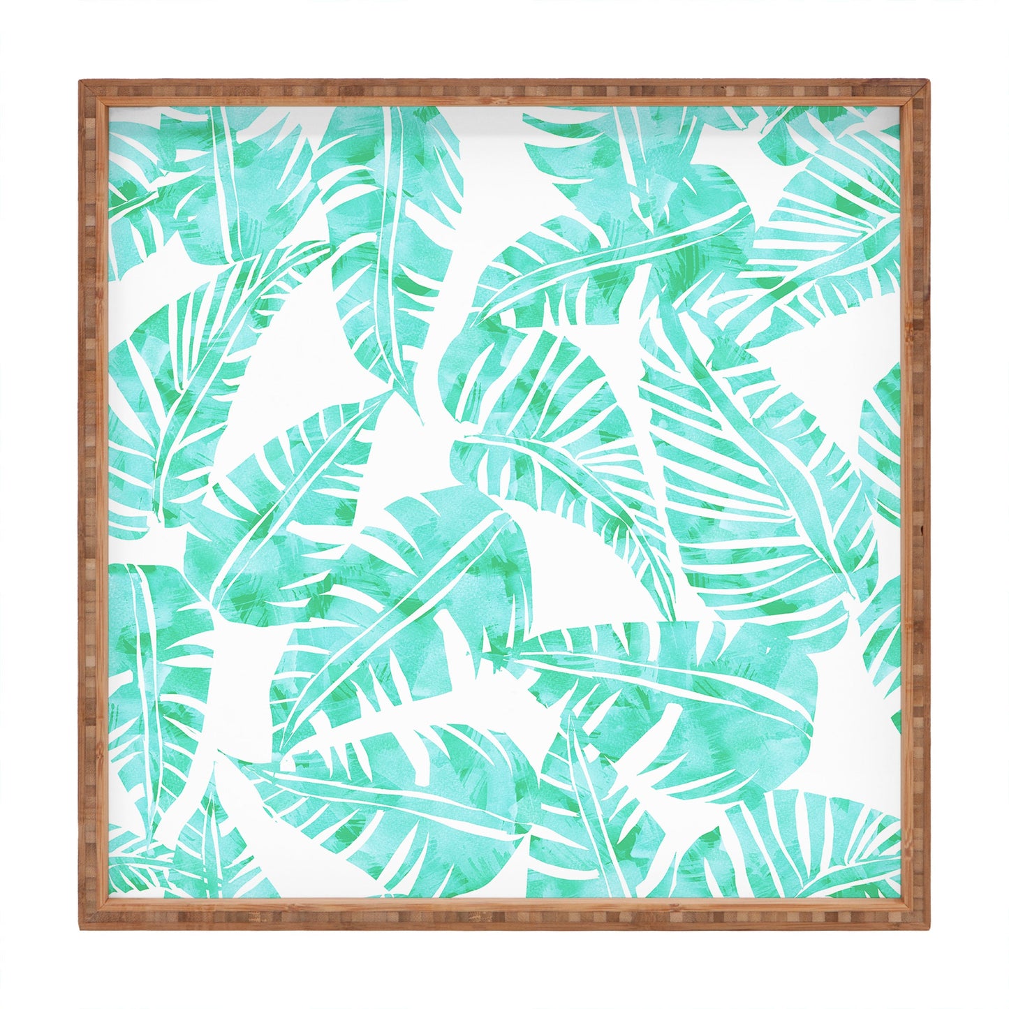 Schatzi Brown Lani Kai Leaf Mint Square Tray