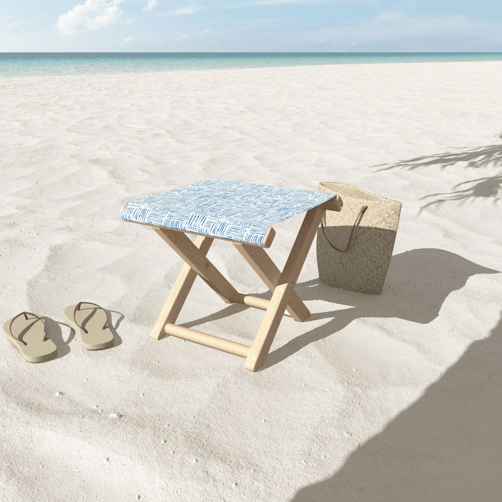 Schatzi Brown Leila Marks Blue Folding Stool