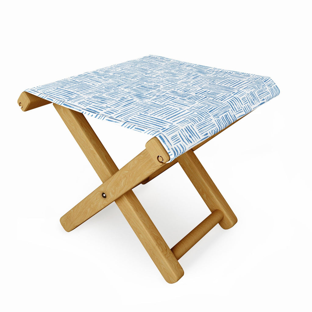 Schatzi Brown Leila Marks Blue Folding Stool