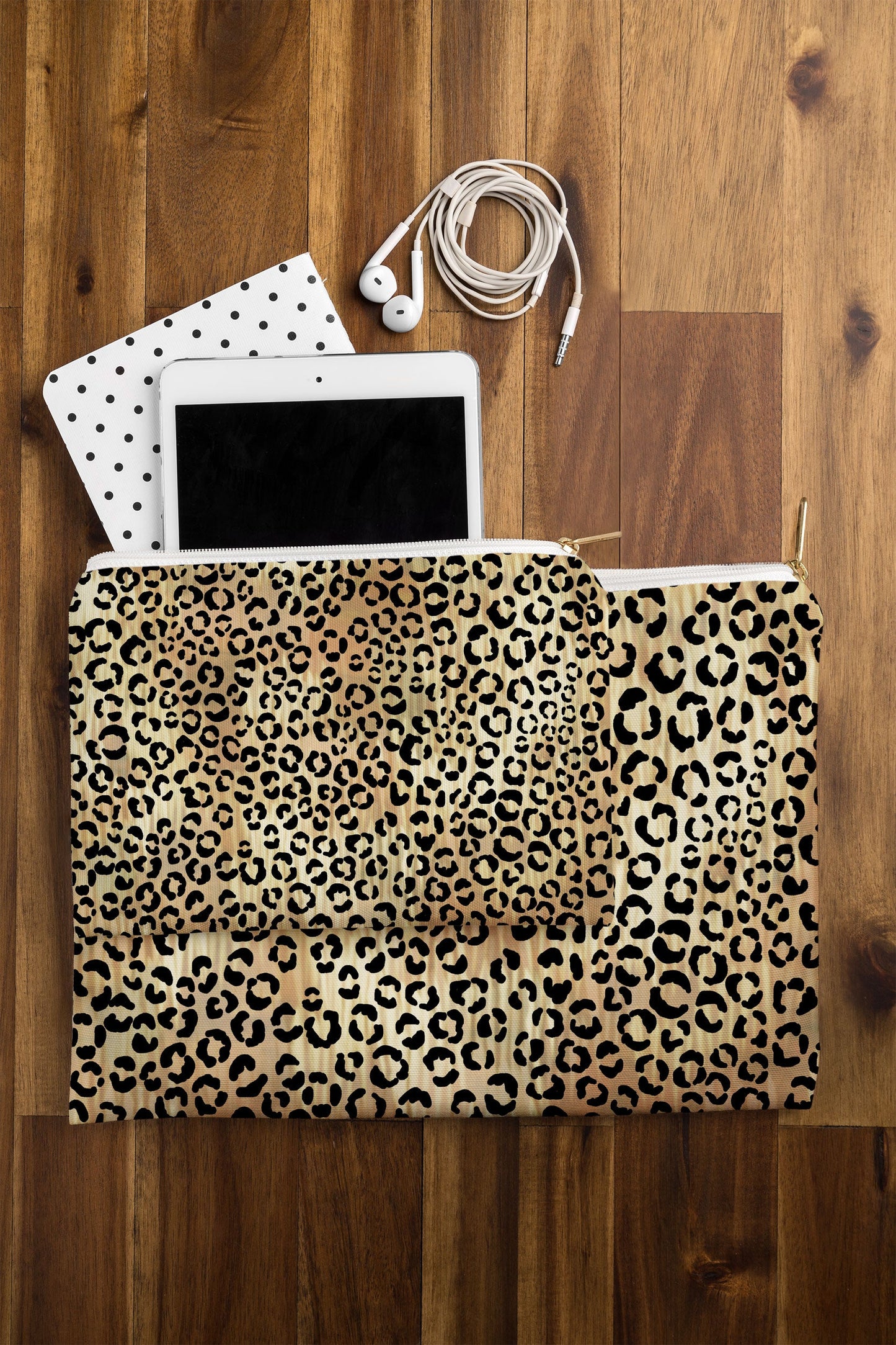 Schatzi Brown Leopard Tan Pouch