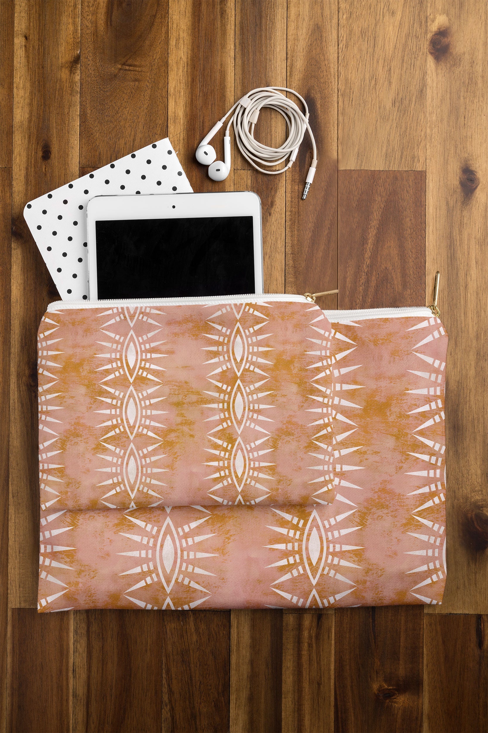Schatzi Brown Mila Eye Stripe Rust Pouch