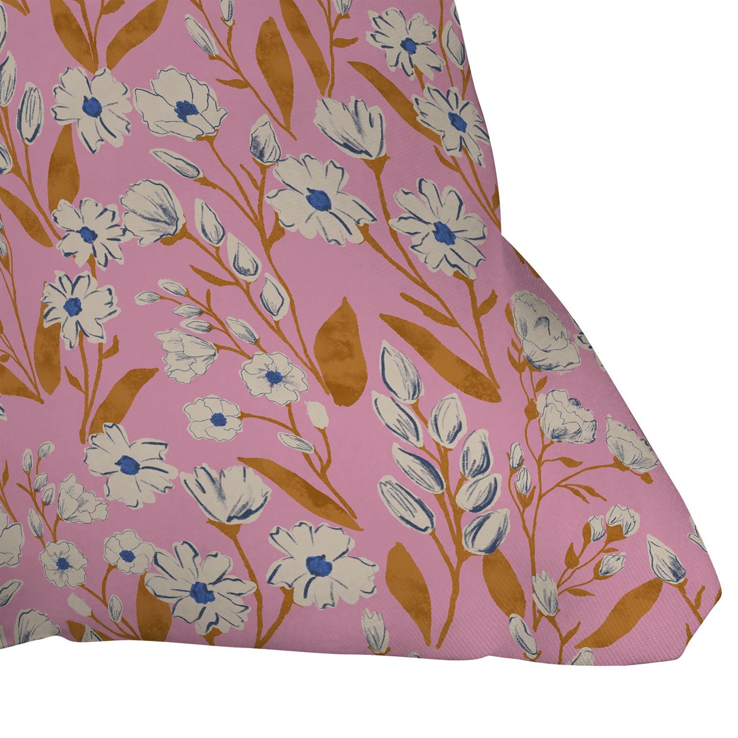 Schatzi Brown Penelope Floral Pink Outdoor Throw Pillow