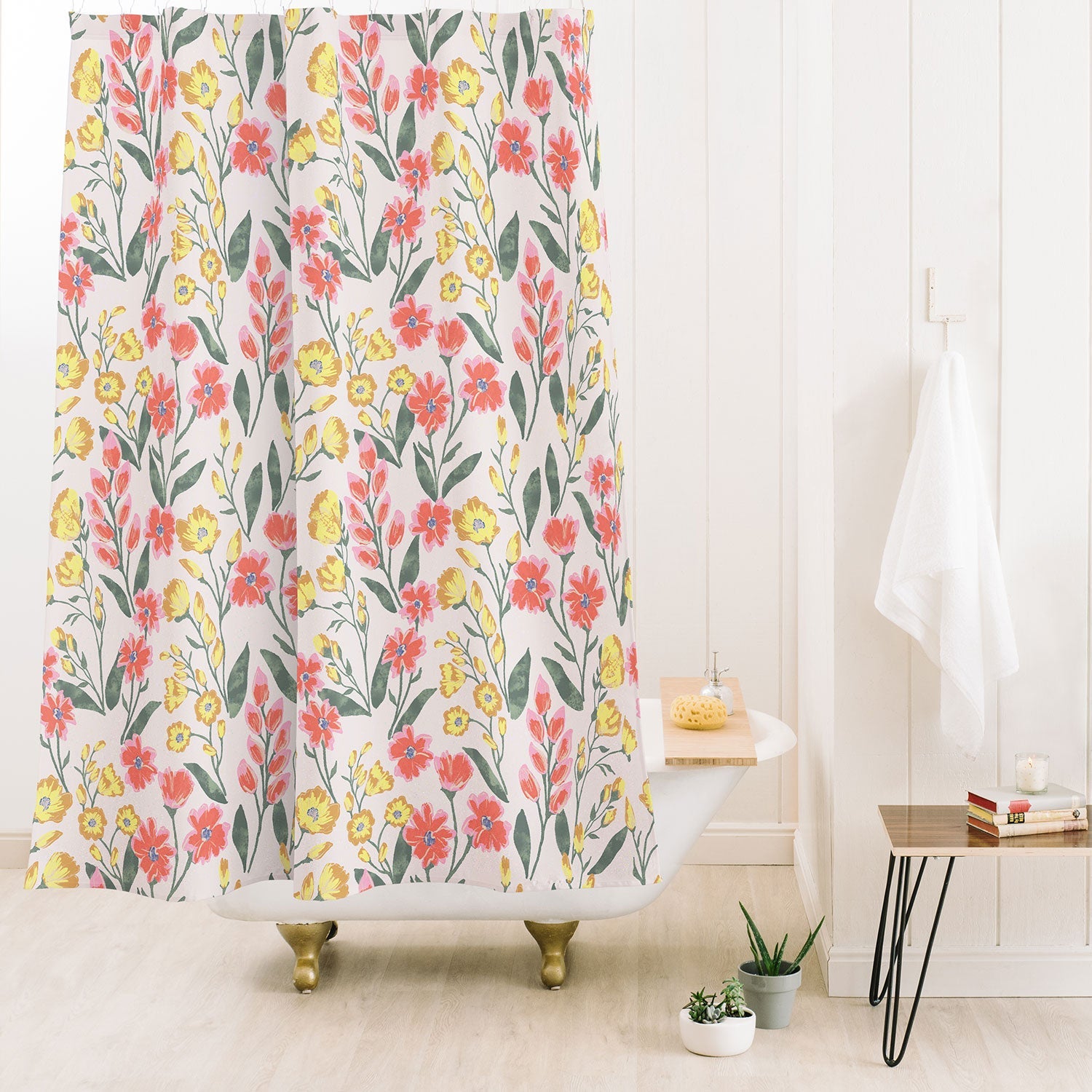Schatzi Brown Penelope Floral Summer Shower Curtain