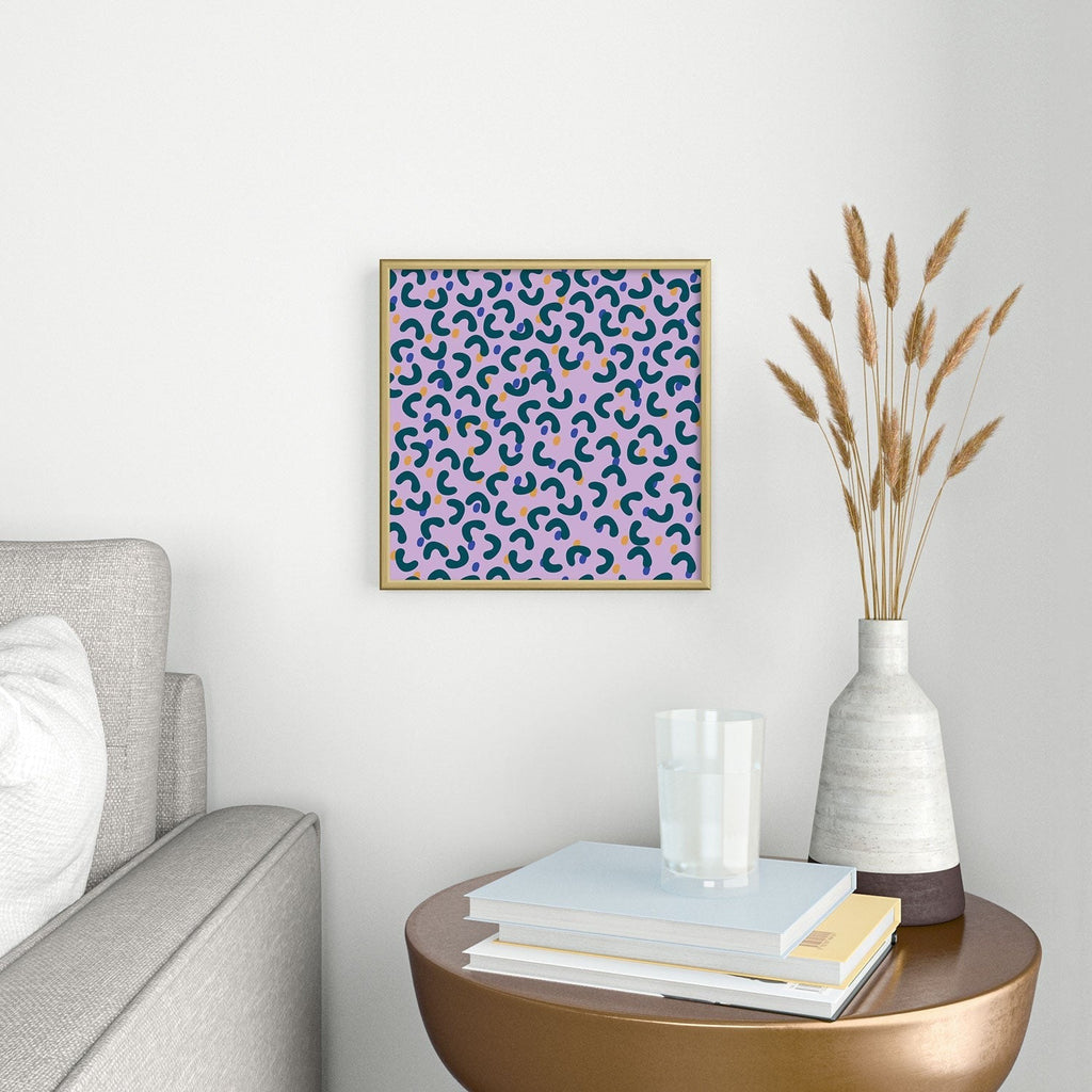 Camilla Foss Pebbles Mix Square Metal Framed Art Print
