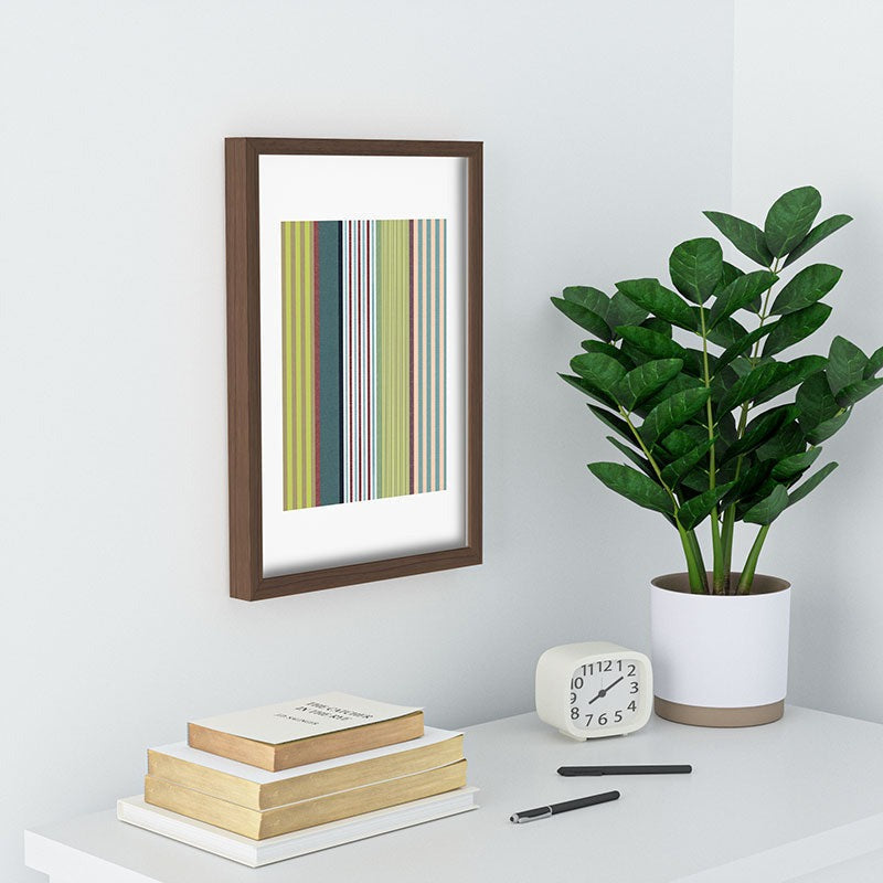 Marta Barragan Camarasa Colorful Stripe Delight Recessed Framing Rectangle