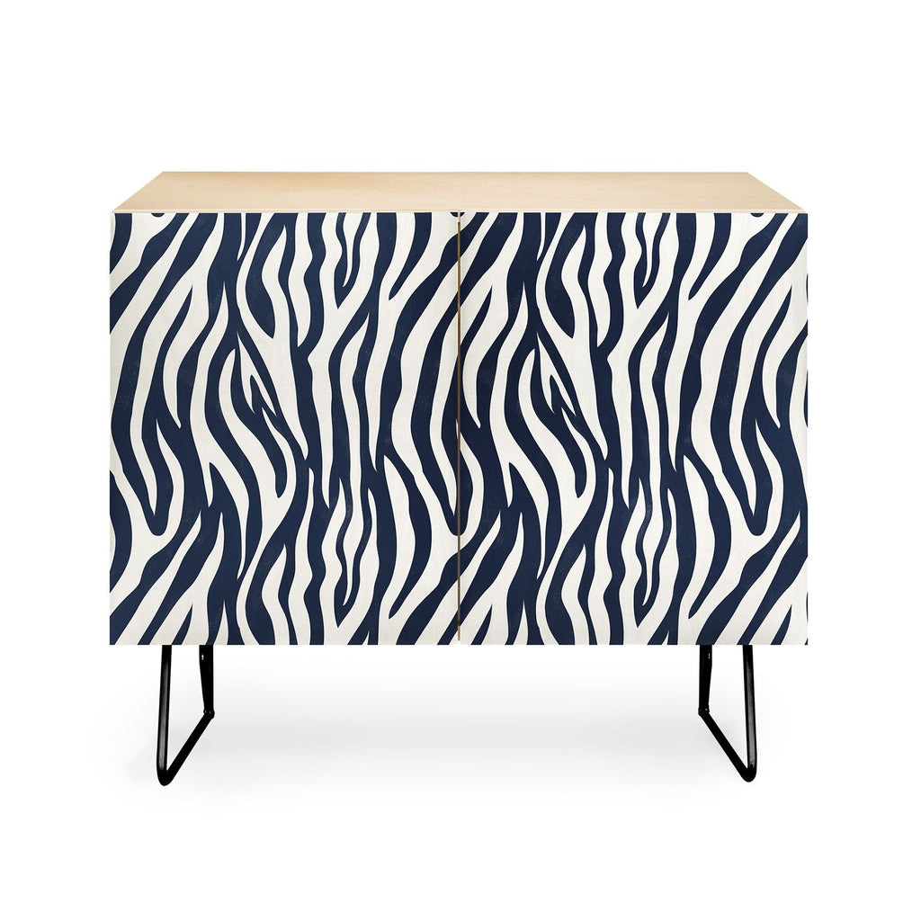 Avenie BR Navy Tiger Stripes Credenza