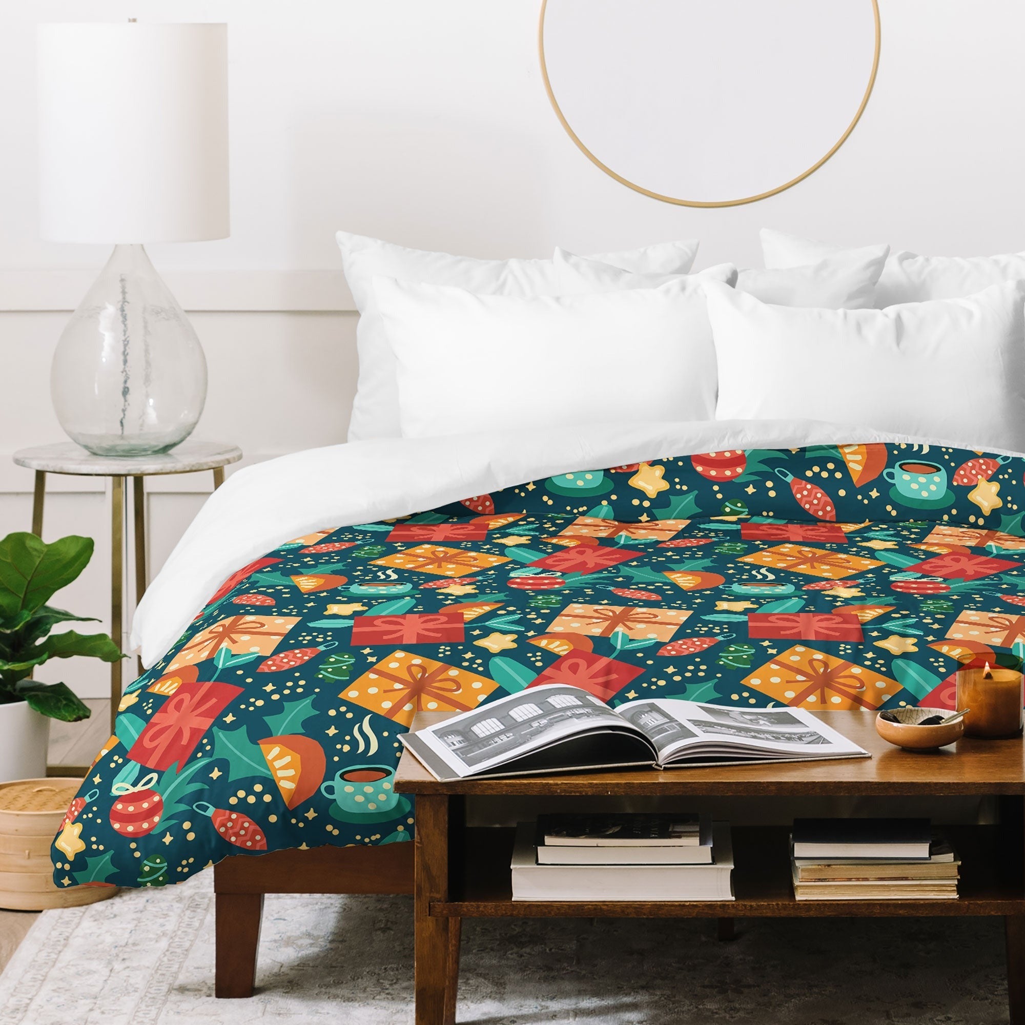 Valeria Frustaci Christmas pattern Duvet Cover