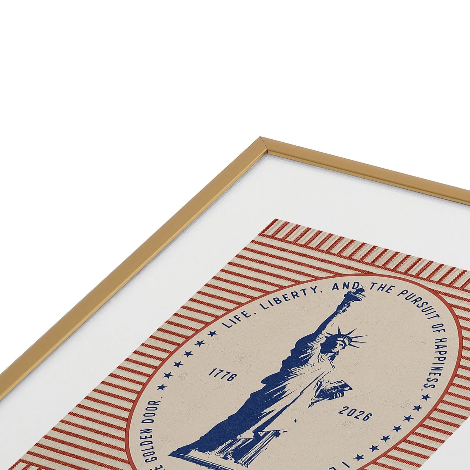 DENY Designs Life Liberty Metal Framed Art Print