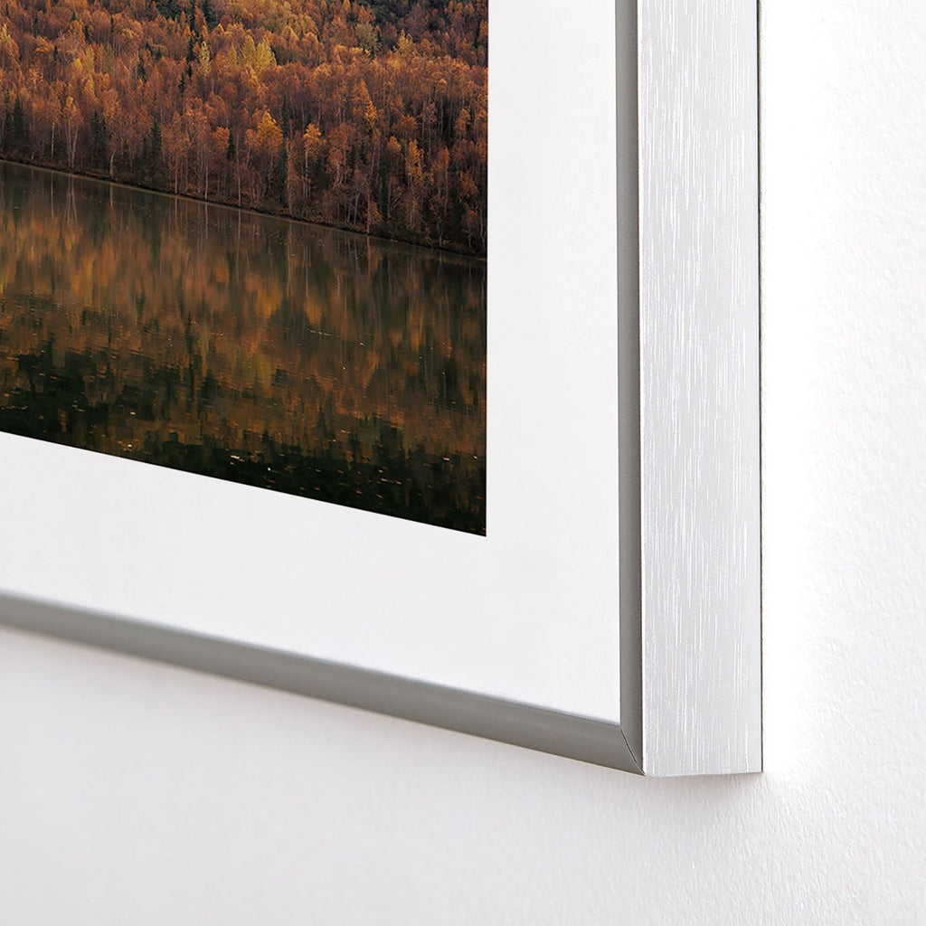 Hannah Kemp Fall Lake Metal Framed Art Print