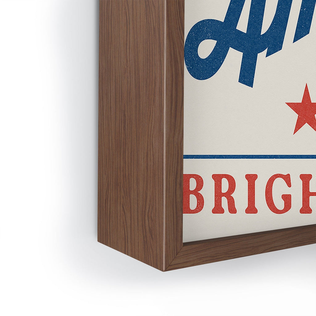 DENY Designs Bright Stars Bright Stripes Framed Mini Art Print
