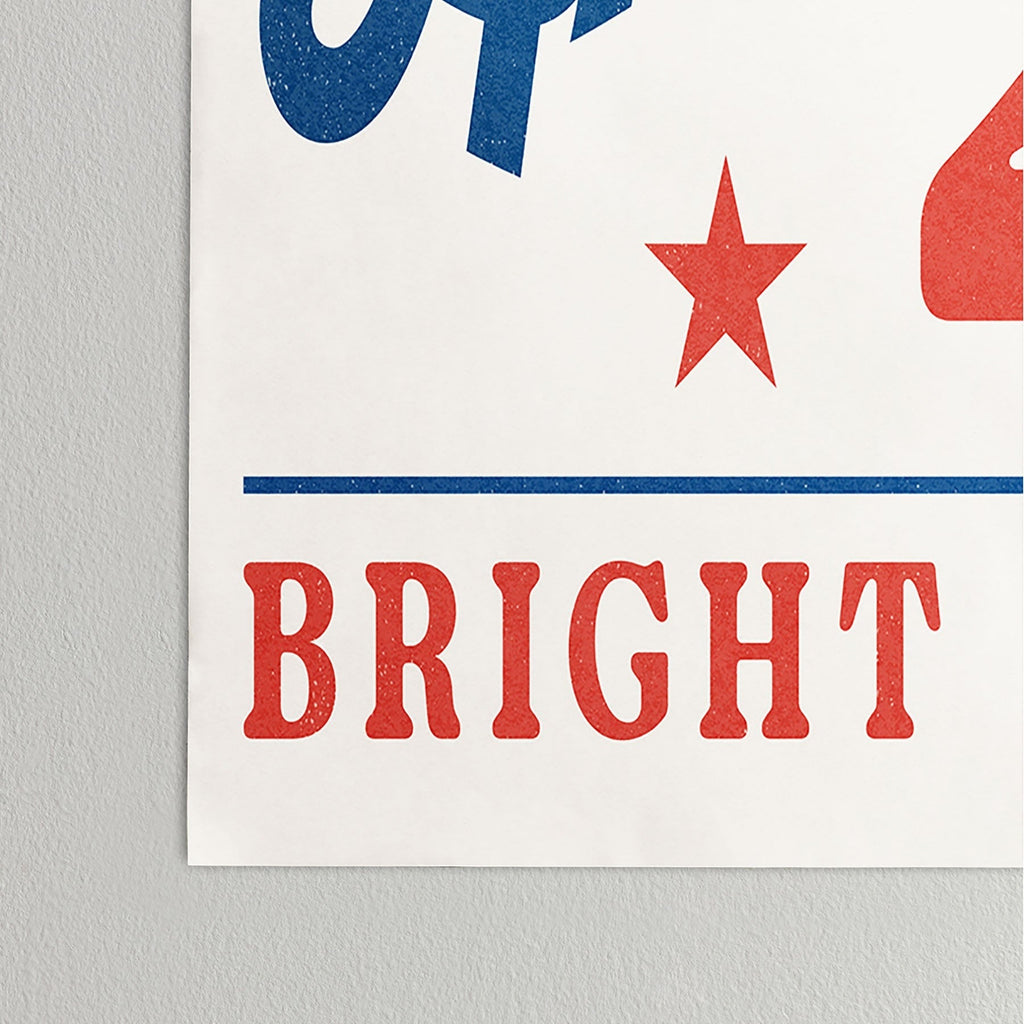 DENY Designs Bright Stars Bright Stripes Poster