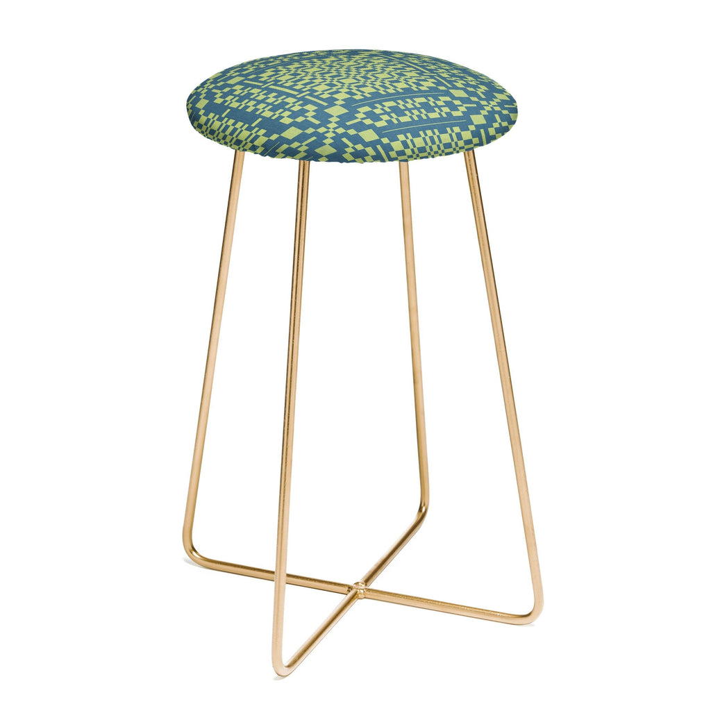 Marta Barragan Camarasa Nostalgic Grid Design Counter Stool