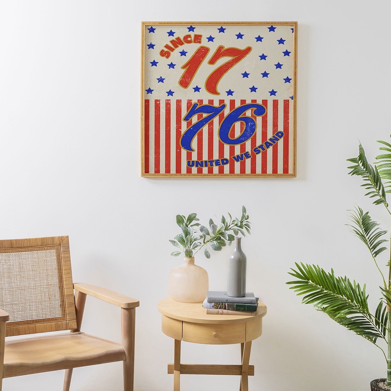 DENY Designs 1776 Stars Framed Wall Art