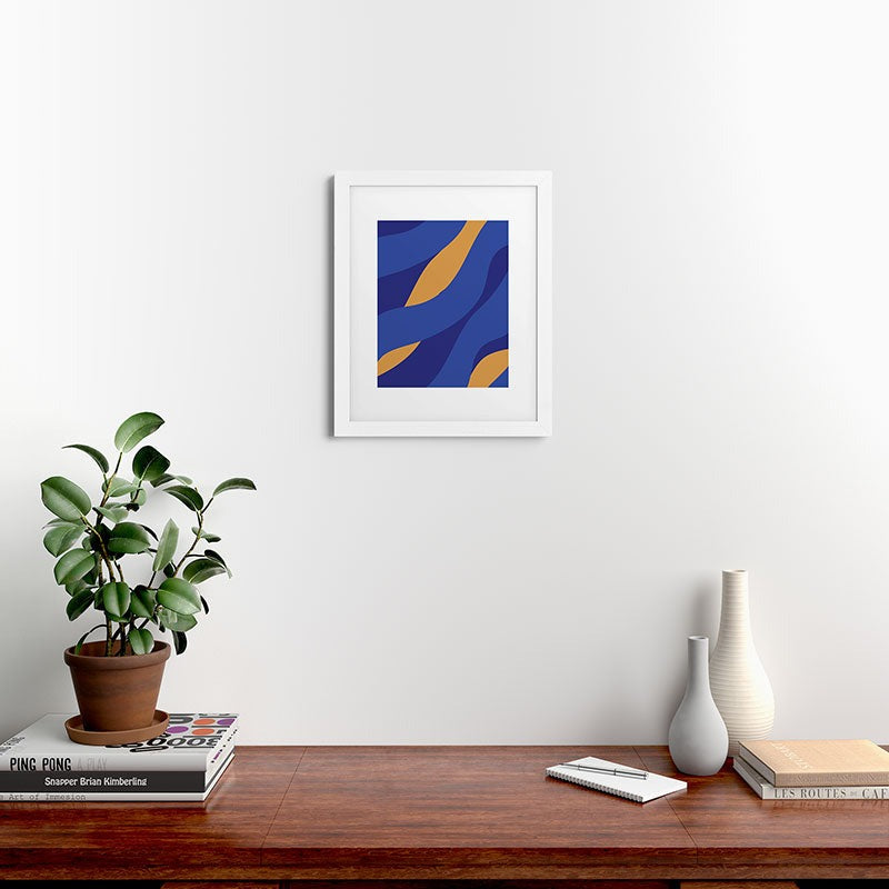 Camilla Foss Pebbles in Stream Framed Art Print