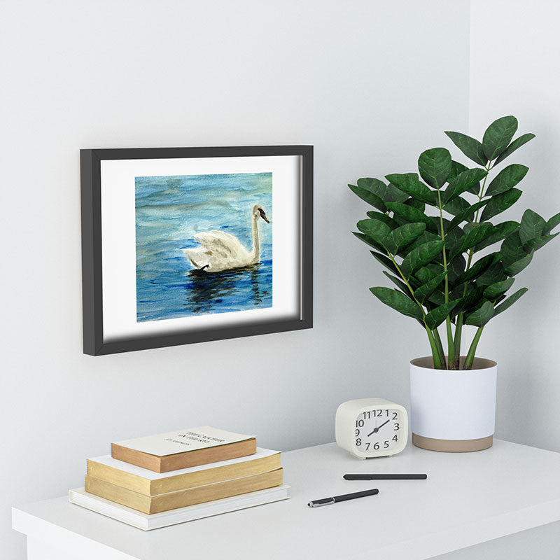 Seleneli_art swan I Recessed Framing Rectangle