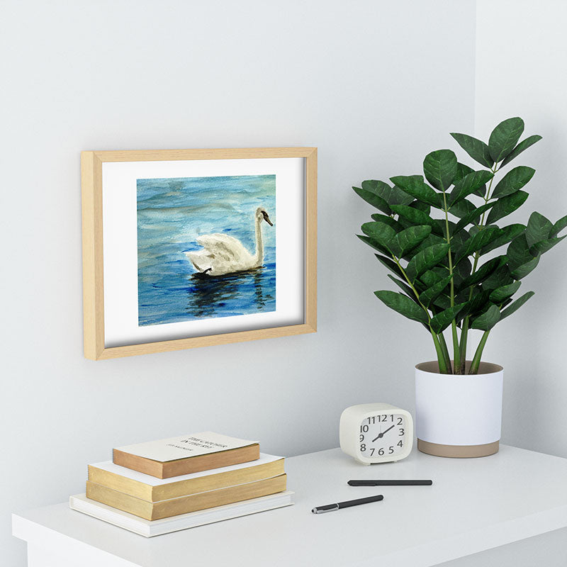 Seleneli_art swan I Recessed Framing Rectangle