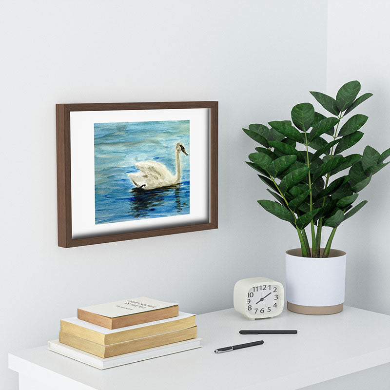 Seleneli_art swan I Recessed Framing Rectangle
