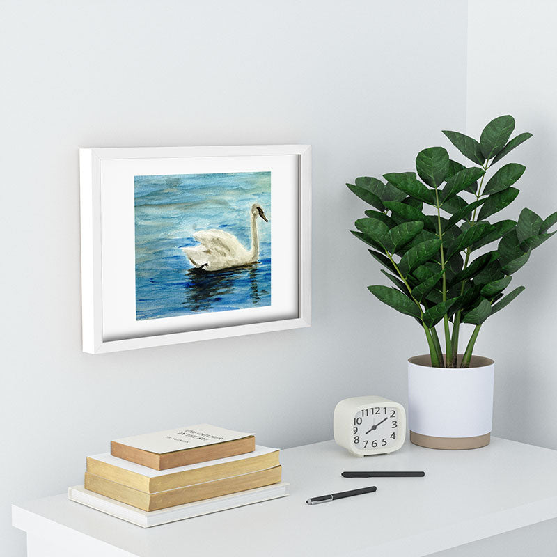 Seleneli_art swan I Recessed Framing Rectangle
