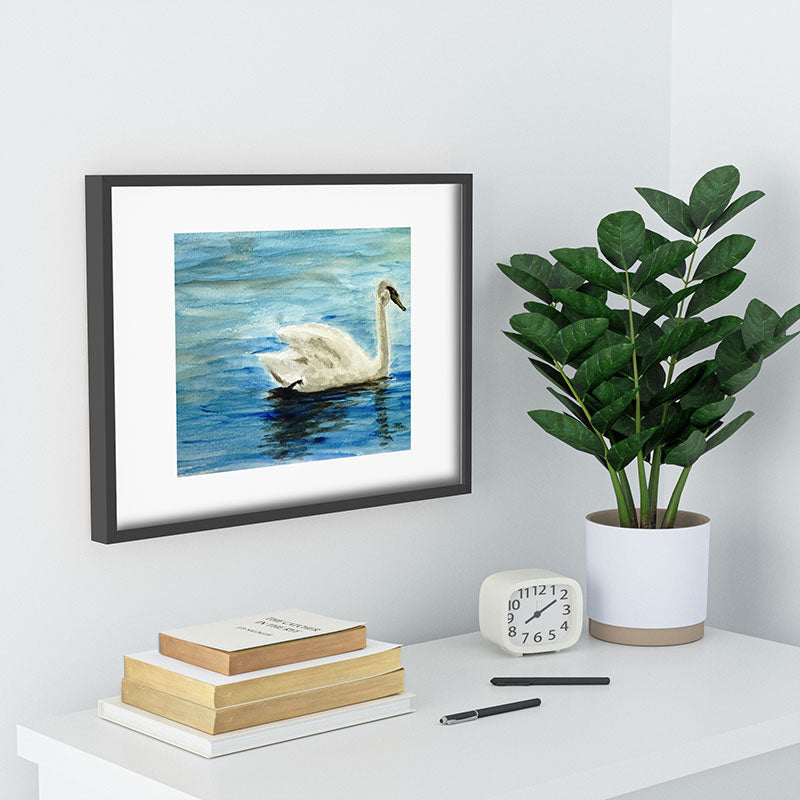 Seleneli_art swan I Recessed Framing Rectangle