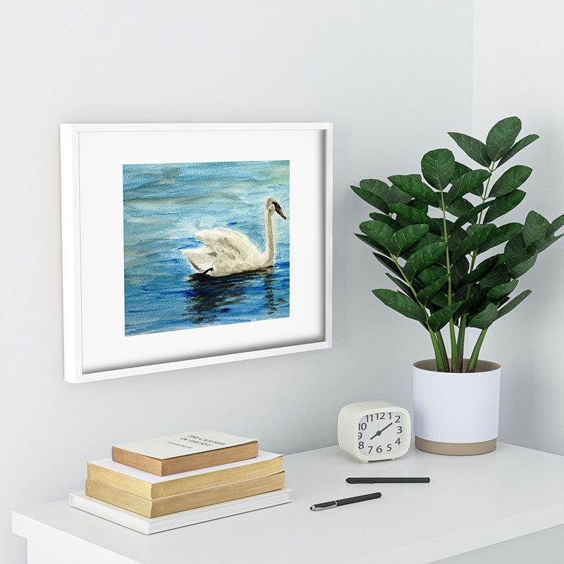 Seleneli_art swan I Recessed Framing Rectangle