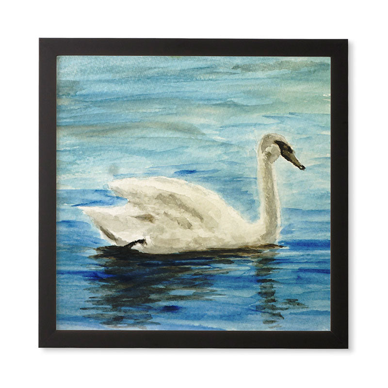 Seleneli_art swan I Framed Wall Art