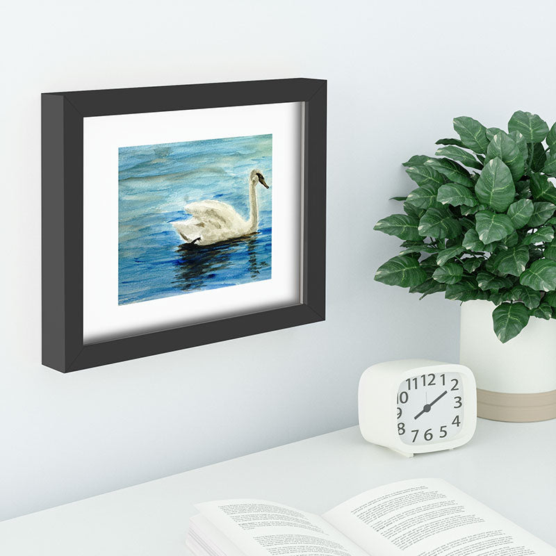 Seleneli_art swan I Recessed Framing Rectangle