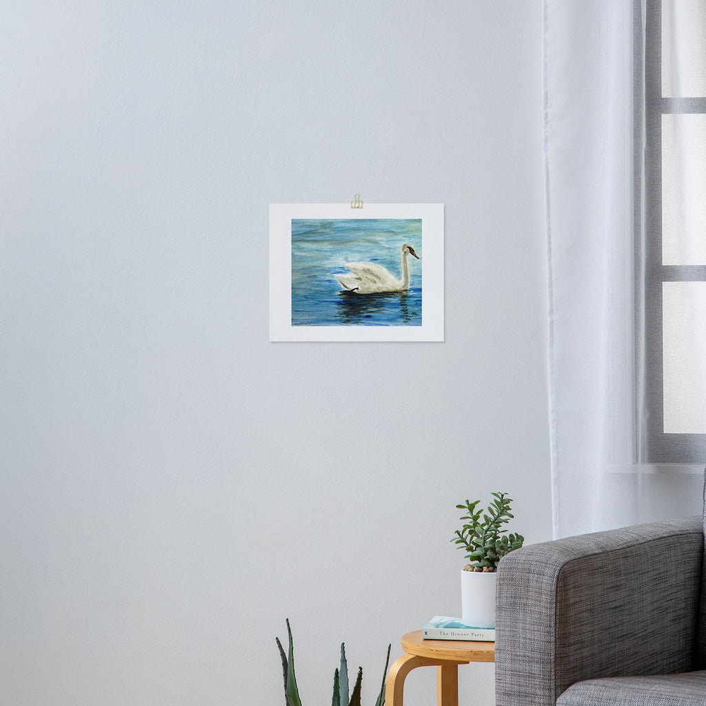 Seleneli_art swan I Art Print