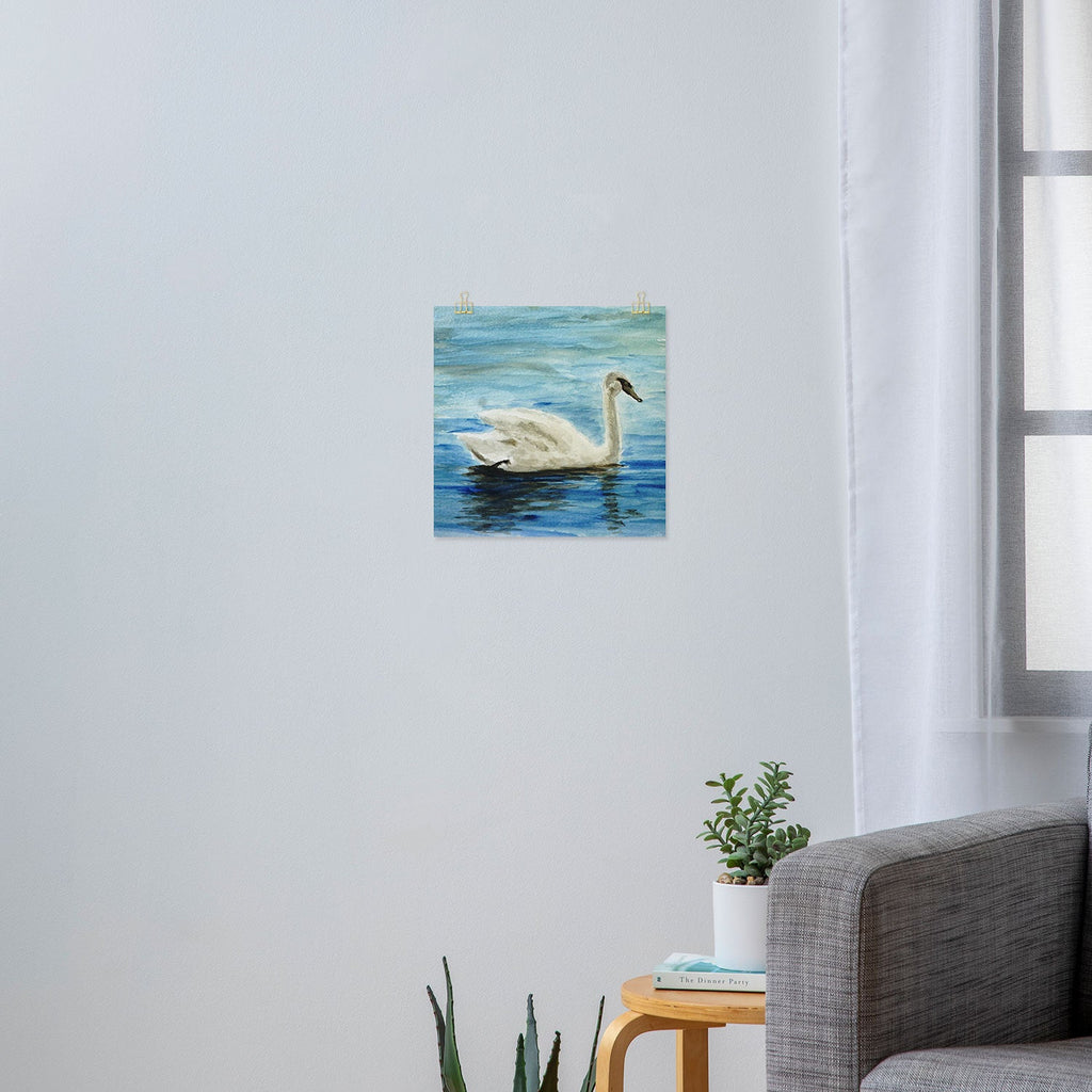 Seleneli_art swan I Art Print